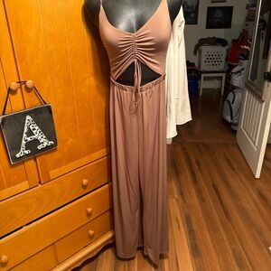 Love Tree Tan Jumpsuit